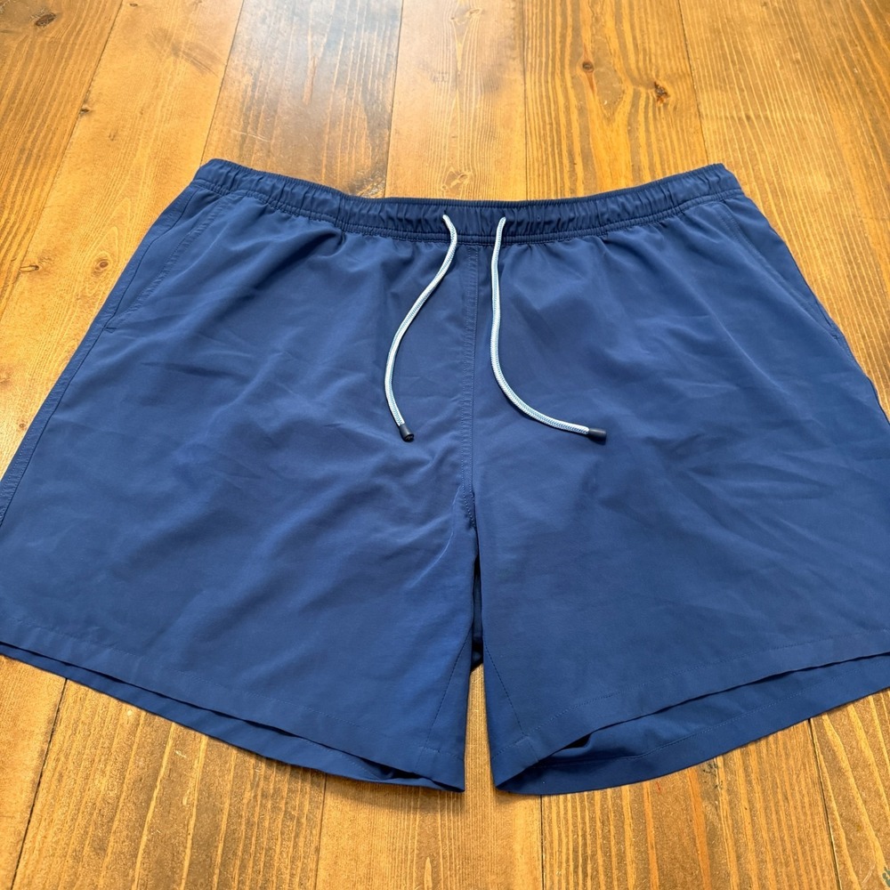Peter Millar Seaside Swim Trunks Lined Men‎ XXL Blue 7" Performance Beach